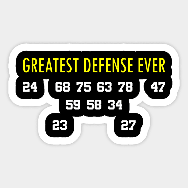 The Greatest Football D Ever, The Steel Curtain of the Steelers in the '70s Sticker by Retro Sports